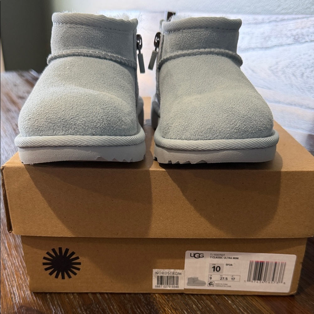 UGG Light Blue Suede Ankle Boots